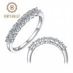 Gb 14k valge kullaga Moissanite Ehted 0,7 kate Vvs1 klassikalises stiilis moissanite teemant Eternity s&otilde;rmus naistele 10