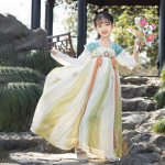 Hanfu t&uuml;druk Hiina stiilis riidest suvekleit Antiik Tang &uuml;likond super haldja kost&uuml;&uuml;m kleit v&auml;ikese t&uuml;druku merineitsi printsessi seelik aluspesu XXL white