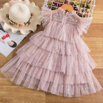 T&uuml;drukud Printsess V&otilde;rgusilmakihid Tortkleidid Lastele Litritega Elegantne Pidu Tutu Prom Pulmad Vestidos Suvised laste volangid Riided 100 roosa