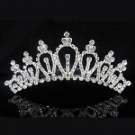 Uued pulmad Rhinestonest tiaarad kroonid naiste t&uuml;drukute juuksekamm s&uuml;damed pruudi pruutneitsid tiaarad juuste aksessuaarid ehted