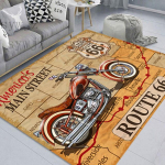 Retro mootorrataste ala vaipvaibad Motoventilaatorid libisemiskindla suure uksega astmematt Vannimatt elutuppa Magamistoa sissep&auml;&auml;su kodukaunistus 80x120cm