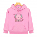 Armas Axolotl M&auml;ngib Videom&auml;nge Pusa Multifilmi M&auml;ngija Naljaka tr&uuml;kiga dressipluus Laste riided Poiste T&uuml;drukute Riietus Y2k Talve Pullover 140 roosa