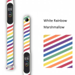 Randmepael Mi Bandi jaoks 6 5 4 3 rihma silikoonprinteriga multifilmide muster Xiao MI 6 5 4 3 kellarihm K&auml;ev&otilde;ru Smart Sports Fitness randme For Mi Band 5 / 6 must