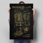 Vintage &otilde;llekruus plakat tualettpaber seinamaaling Gillette habemenuga vanni l&otilde;uendi maalimine tualett seina kunst pilt kaasaegne kodukaunistus kingitus 21cm&times;30cm NoFrame