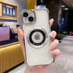 Luksuslik moodne elektromagnetilise imemisega telefoni&uuml;mbris iPhone'i 14 13 12 11 Pro Max nelja nurgaga kukkumisvastane l&auml;bipaistev kaitsekate iPhone 11 must