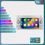 Autoraadio Hizpo 2din 7''Android AutoRadio GPS for Ford Mondeo S-max Focus C-MAX Galaxy Fiesta Transit Fusion Connect Kuga Multimedia Navi Carplay Auto HC2-CP 4Core 2G 32G S h&otilde;be