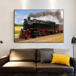 Klassikalised rongid Auruvedur L&otilde;uendimaaling Plakatid ja tr&uuml;kised Seinakunstipildid elutoa kodukaunistamiseks Ilma raamita 20*40cm