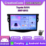 Auto Android-raadio Toyota RAV4 2007-2012 jaoks koos nupunupuga 2din Multimeedia stereo videopleier WIFI GPS Carplay 2+32GB 2+32GB