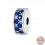 H&otilde;bedane Kinnitus P&auml;ris 925 H&otilde;bedane CZ Tsirkoon Pave Mustriga Klamber Daisy Beads Stopper Fit Moe stiil K&auml;ev&otilde;ru Charms Ehted