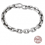 S925 Sterling h&otilde;bedast k&auml;ev&otilde;ru Meeste moe isiksus Retro Tai h&otilde;bedane Domineer Square Ring Hip Hop Punk Boutique Ehted 18cm