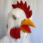 Kukkmask Loomade Kana lateksmask Halloweeni uudsuspeo Cosplay kost&uuml;&uuml;mide rekvisiidid