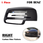 1pcs Replacement Carbon Fiber Pattern Rearview side Mirror cover caps For Mercedes Benz W176 W246 W204 W212 W221 C117 X204 Carbon Fiber-Right gray