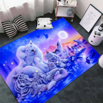 Moodne tiigrimustriga vaip p&otilde;randal 3D loomade prinditud suur vaip elutuba pehme vannitoamatt Absorb libisemisvastane 40x120cm