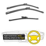 3 TK VW Golf 7 MK7 luukp&auml;ra 2012-2018 26 18 11 eesmised tagumised klaasipuhastid esiklaasi esiklaasi aknal&otilde;ikuri tarvikud2014 2015 2016 2017 2018 Right Hand