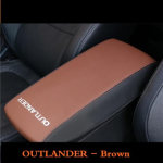 Mitsubishi Outlander 2013 2016 2018 nahast auto k&auml;etugede padi keskkonsooli k&auml;etugede kasti panipaiga katte kaitse Outlander-brown black