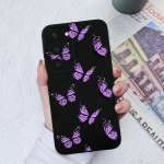 Telefoni&uuml;mbrised Samsung Galaxy S20 S21 S22 S23 Pro Ultra S 20 21 22 23 Fashion Butterfly Flower kaitsev vedel kandiline kaitseraua Samsung Fundas jaoks Samsung S23