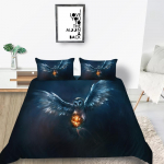 &Ouml;&ouml;kulli mustriga voodipesukomplekt Voodipesukomplekt voodipesu kate padjap&uuml;&uuml;r 2 v&otilde;i 3 t&uuml;kki AU240 * 270 eriti suur kodukaunistus Baby 100x135cm