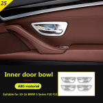 Suitable for BMW 10-16 5 Series F10 F11 interior modification car door inner switch door bowl decoration frame auto 4pcs
