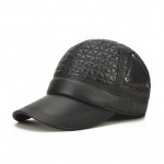 Unisex ehtsast nahast Cowskin pesapallim&uuml;ts meeste s&uuml;gistalvine veisenahast m&uuml;ts naistele soe lehmanahast k&otilde;rvakaitsega soe m&uuml;ts B-7159 L must