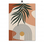 K&otilde;rbeliiv D&uuml;&uuml;n Džungli Palmileht Abstraktne Geomeetriline Seinakunsti Prindi L&otilde;uendimaal Boho Skandinaavia Plakatid Kunstimuraal Elutoa Dekoratsioon A4 21X30cm No Framed
