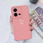 &Uuml;mbris Vivo V9 V19 V20 V21 V23 V25 V27 Pro Z1 Z3 Z5X Moodne p&otilde;rutuskindel kaamerakaitse Matt Pehme Vedel Silikoon Love Heart Vivo kaitseraua jaoks Vivo V19