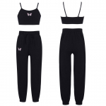 Lastele, t&uuml;drukutele, vabaajar&otilde;ivaste komplekt, varrukateta Crop vest ja p&uuml;ksid j&otilde;usaalis jooksmiseks ja tantsutreeninguks 7-8 Years must