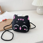 Armsa kassi multifilmi lastele Crossbody kott vaba aja PU-kangast &otilde;lakott Lasteaia t&uuml;drukute s&otilde;numikott v&auml;ikelapse m&uuml;ndikott must