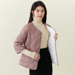 Uus rombikujuline v&otilde;re seitsme punktiga l&uuml;hikeste varrukatega, &otilde;hukesed puuvillased v&auml;lisr&otilde;ivaste taskud &otilde;hukesed heledad s&uuml;gistalvine mood Naiste vabaaja joped Mantel M