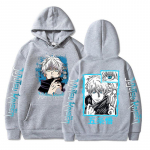Uus anime Jujutsu Kaisen Satoru Gojo kapuuts Suurem&otilde;&otilde;duline s&uuml;gisene talvefliisist pusa meeste naiste pikkade varrukatega pullover L
