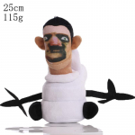 Skibidi tualett-m&auml;nguasi, 11-tolline k&otilde;lar, &uuml;lemused, kaameramehed, pl&uuml;&uuml;sid, m&auml;nguasjad, t&auml;istopitud k&otilde;lar, mees, kaamera, mees, nukk, kogutavad kingitused.