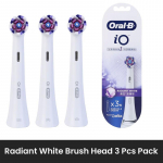 Oral B iO seeria kiirgavad valged harjapead poleerivad hambapleki ja hambakattu, sobivad Oral B iO 5/7/8/9 seeriaga valge