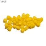 MUQZI sporditarvikud, 50 tk. tiigi, j&otilde;e ookeani kalastustarbed, kunstlikud maisi kujuga s&ouml;&ouml;dad kala peibutised kollane