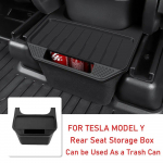 Tesla Model Y tagumise keskjuhtimispuldi hoiukasti TPE stiilis autokonsooli organzier kandiku &uuml;mbris Tesla mudeli Y tarvikute jaoks must