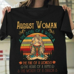 Retro Sunset Yoga August The Soul Of A Witch Mustad Unisex T-s&auml;rgid S
