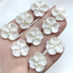 10 t&uuml;kki 21*2mm riisi valged lilled ABS sirge helmestega ehteid valmistav DIY k&auml;ev&otilde;ru kleit dekoratiivsed lillehelmed elevandiluuvalge