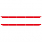 2 tk helkurdavad suurte triipudega autokleebised pagasiruumi tagumine poritiib taga hoiatusliistud trimmi kleebised veekindlad dekoratiivsed kokkup&otilde;rkevastased hoiatusribad