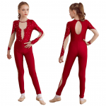 Lapsed, t&uuml;drukud, iluuisutamine, v&otilde;imlemine, tantsuetendus, kost&uuml;&uuml;m, pikkade varrukatega Unitard body 13-14 Years