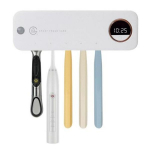 Chrysom majapidamises kaasaskantav juhtmevaba UV-USB laetav seinale paigaldatav kuivati ​​hambaharja sterilisaator, valge