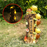 Kuju P&auml;ikeseenergia LED-lambid Ornamendid Skulptuur Kandev k&auml;sit&ouml;&ouml; Loomade kujukeste vaigust v&auml;ljas kingitus