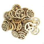 100 Pieces Unfinished Wood Hollow Round for craft DIY Projects 30mm