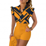 2 tk/komplekt naiste top l&uuml;hikesed p&uuml;ksid, lilledega tr&uuml;kitud v&ouml;&ouml; k&otilde;rge v&ouml;&ouml;kohaga varrukateta shirring dress-up OL Style kitsa v&ouml;&ouml;kohaga naiste &uuml;likond M armee roheline v&auml;rv