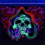 UV-luminofoorvaip Blacklight Under The Sea Tapeel Hipi Magamistoa gooti kodukaunistus Esteetiline ruumikaunistus Boho Decor 95x73cm