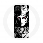 &Uuml;mbris Samsung Galaxy A22 5G Goku Naruto Luffy &uuml;heosalise Dragon Ball Z mustvalge taustaga anime manga jaoks