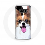 Valge ja pruun &uuml;mbris Samsung Galaxy S8 Continental k&auml;&auml;busspanjel Butterfly Puppy jaoks