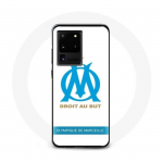 Valge taustaga &uuml;mbris Samsung Galaxy S20 Ultra Olympique de Marseille logoga