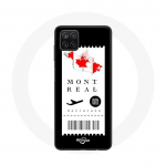 Coque pour Samsung Galaxy A22 4G Billet d'avion Montr&eacute;al Canada