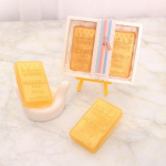 Shining Day Gold Bar Handmade Soap Gift Set Gift Wrapped Return Gift, 120g, 2 pieces