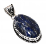 Natural Sodalite Gemstone Handmade 925 Sterling Silver Pendant 2.09 l6c87