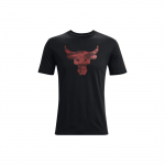 Under Armour Project Rock Brahma Bull Print l&uuml;hikeste varrukatega T-s&auml;rk meeste topsid, must 1371214-001 L