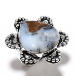 Natural Boulder Opal Gemstone Handmade 925 Sterling Silver Ring Size 8.5 q6h89